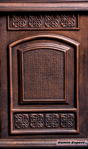 Obrazek Piec żeliwny LEON EKOPROJEKT z płytą grzewczą brąz - realizacja zamówienia 24 h